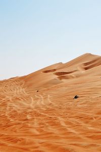 Sand dunes in a desert