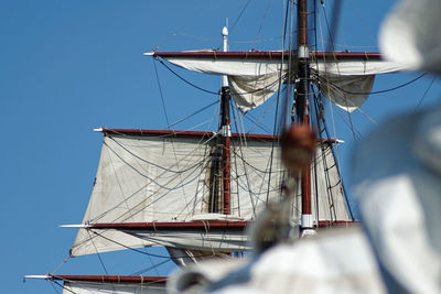 Sailboat sailing in sea