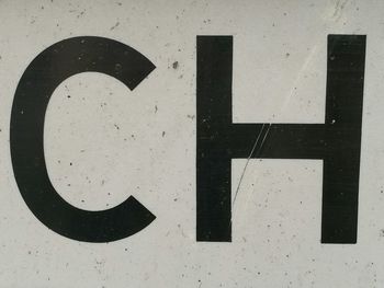 Close-up of road sign