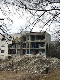 Abandoned building against sky