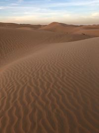 Sand dunes in desert