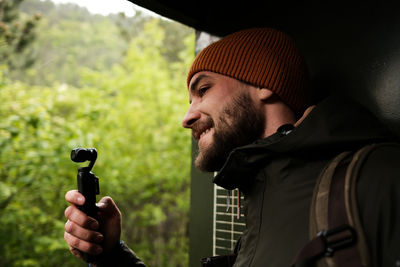 Young man using mobile phone