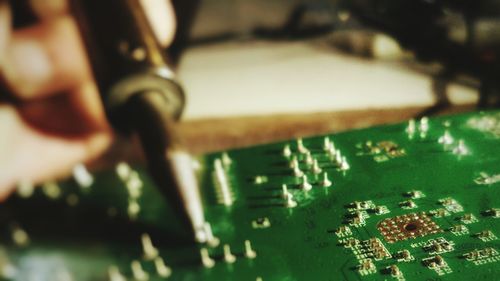 Close-up of machine part