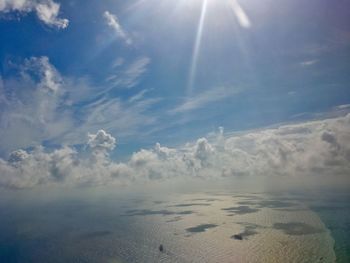 Scenic view of landscape against sky on sunny day