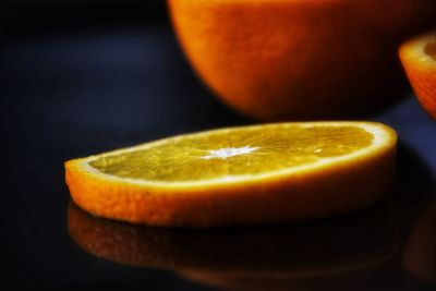 Close-up of orange on table