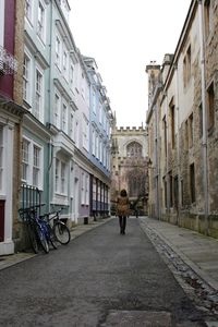 Man walking on street in city