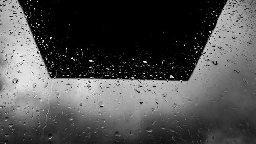 Full frame shot of wet window in rainy season