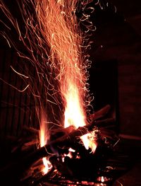 Close-up of bonfire