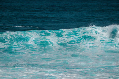 Water splashing in sea