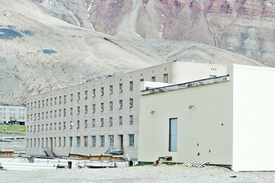 Hotel building in pyramiden, spitsbergen, arctic