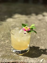 Close-up of drink in glass