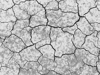 Full frame shot of cracked land