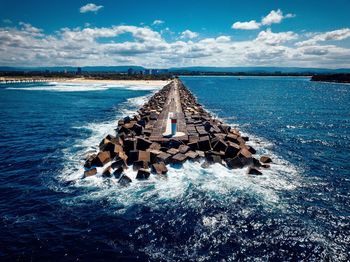 Panoramic view of sea against sky