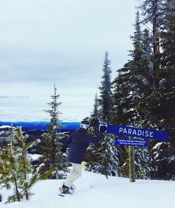 Scenic view of snow covered landscape