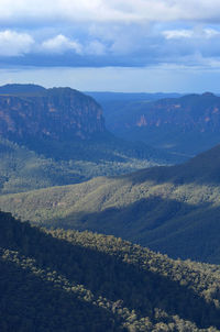 High angle view of landscape against sky