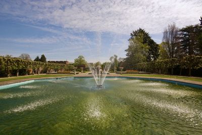 Fountain in lake 