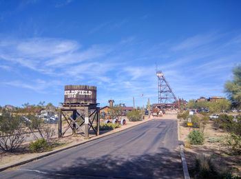 Road passing through city