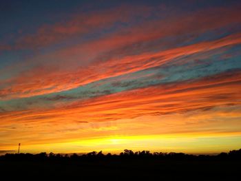 Scenic view of landscape against sky during sunset