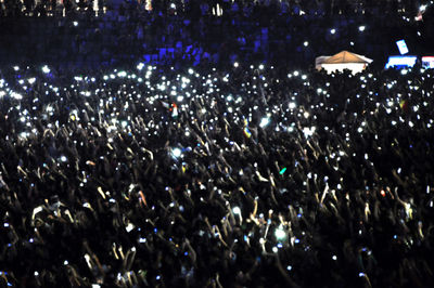 People enjoying at night