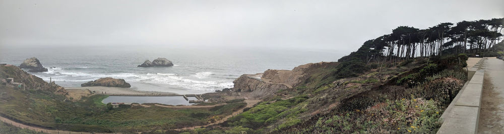 Panoramic shot of sea against sky