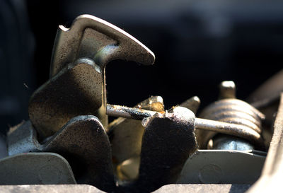 Close-up of old machine part