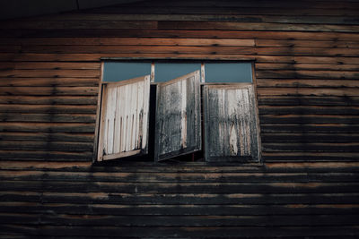 Low angle view of abandoned building