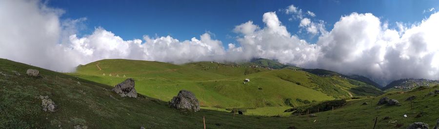 Panoramic view of landscape against sky