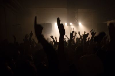 People enjoying at concert