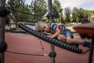 Children playing on playground