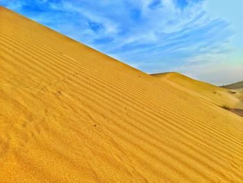 Sand dunes on desert of algeria