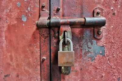 Close-up of closed door