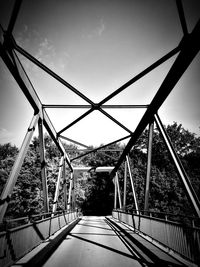 Empty bridge against sky