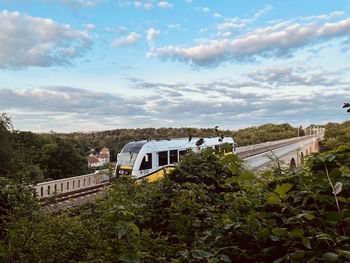Train against sky