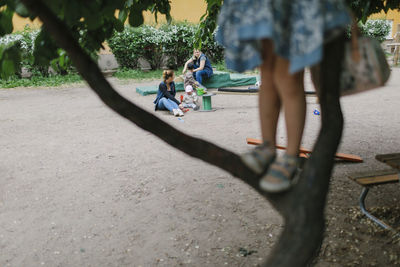 Group of people on the ground