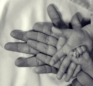 Close-up of baby hands