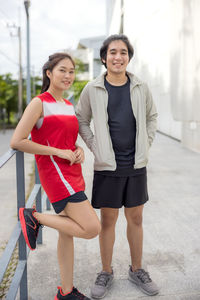 Portrait of a smiling young couple