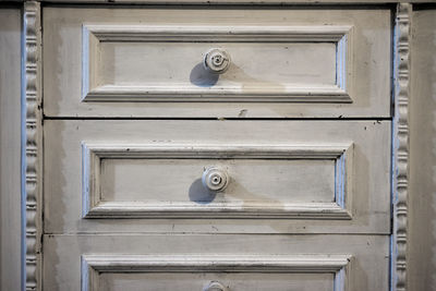 Close-up of closed door