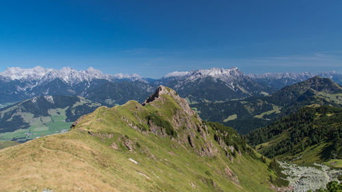 Scenic view of mountain ridge