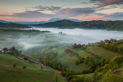 Mountain landscape in the spring season.