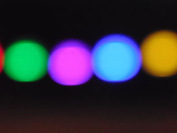 Defocused image of illuminated lights