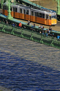 People on boat in river
