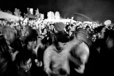 Group of people at music concert