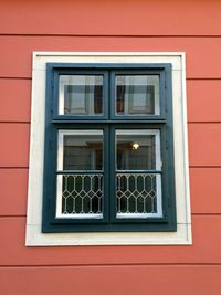 Closed window of house