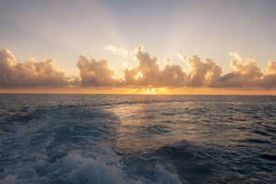 A spectacular sunrise in bimini, bahamas