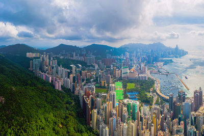 Panoramic view of buildings in city