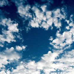 Low angle view of cloudy sky