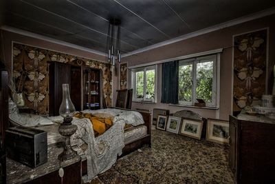 Interior of abandoned house