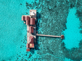 High angle view of swimming pool