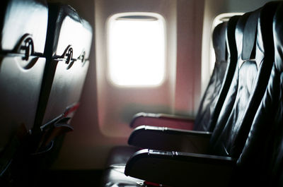 Interior of airplane