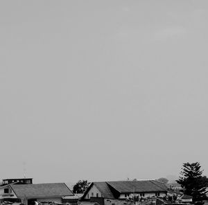 Low angle view of built structure against clear sky